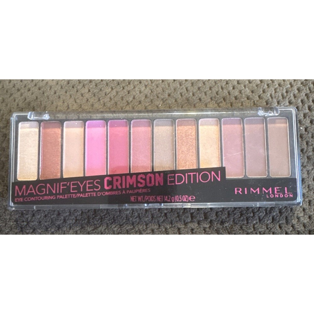 Rimmel London Magnif Eyes Crimson Eyeshadow 12 color Palette 007 Crimson Edition